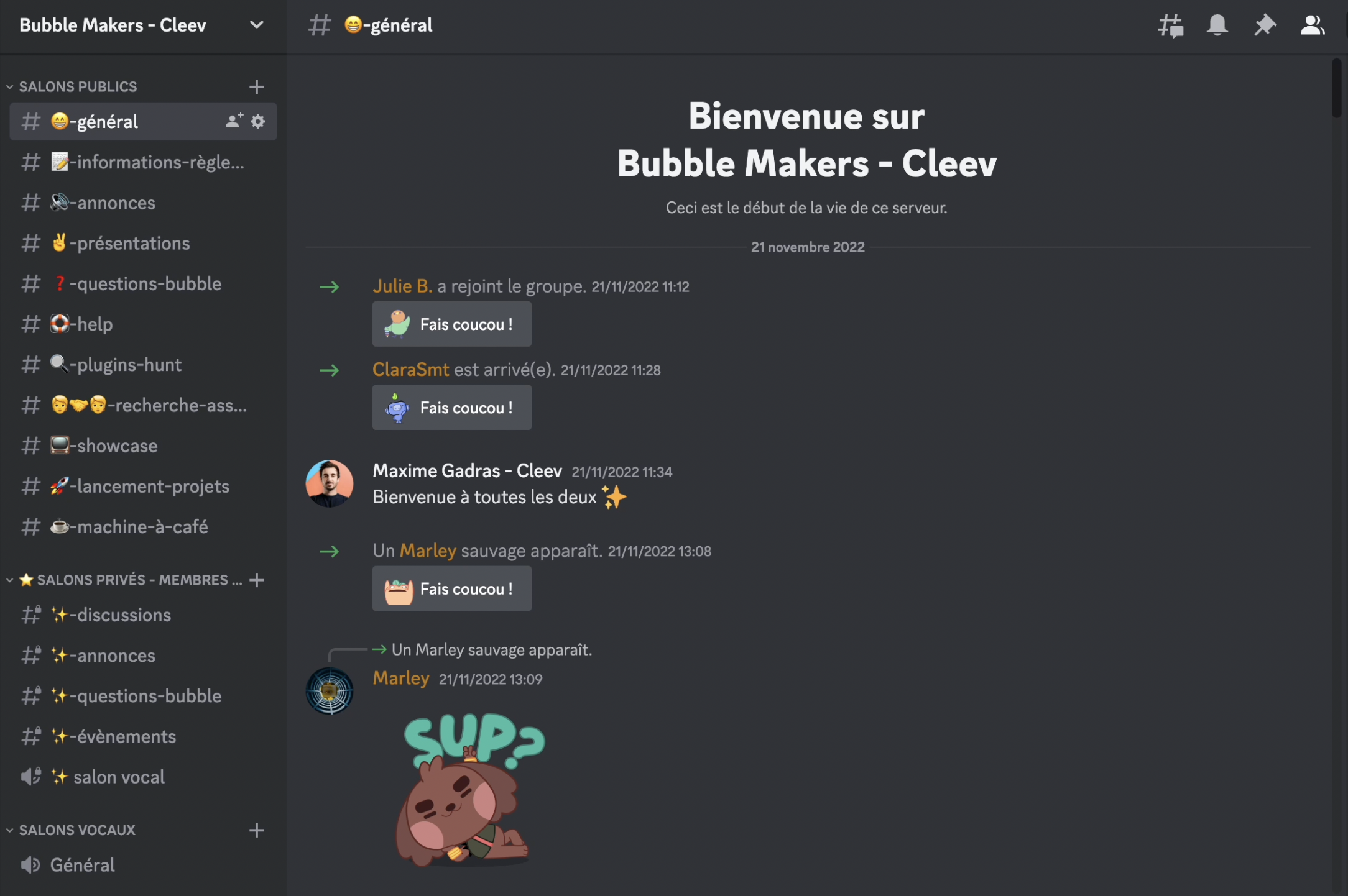 Communauté Bubble Discord - Bubble Makers